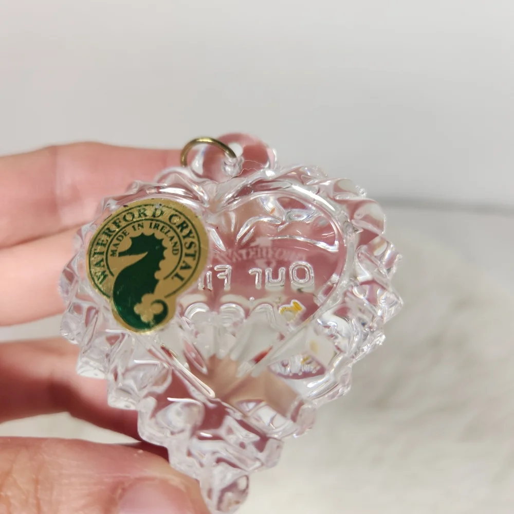 Waterford Crystal Our First Christmas Heart Shape Ornament